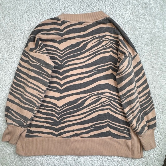 Aerie Oversized Good Vibes Sweatshirt. Zebra Print. Small - Picture 2 of 9